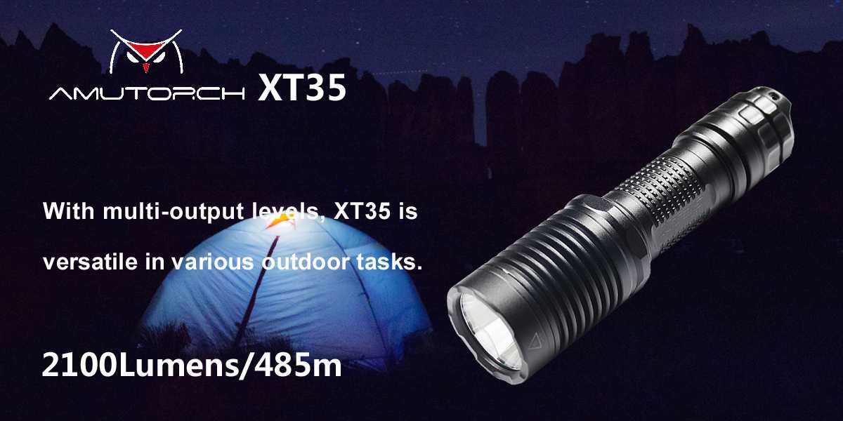 Тактически далекобоен фенер Amutorch XT35 с dedome диод Luminus SST40
