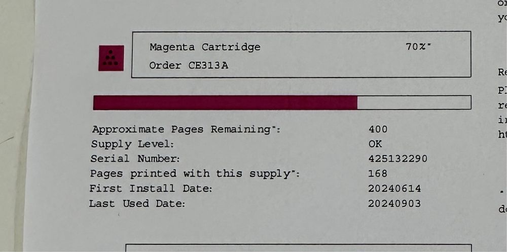 HP 1025 126A CE311 CE312 CE313 тонери