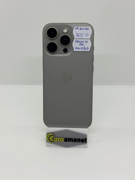 Telefon mobil Apple iPhone 16 Pro, 128GB, Baterie 92% -A-