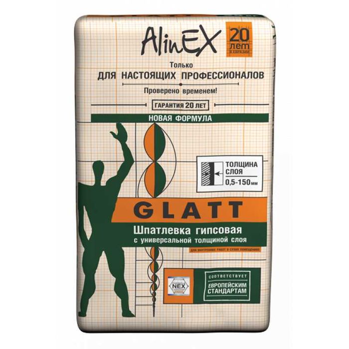 Гипсовая Шпаклевка Glat 25 Кг
