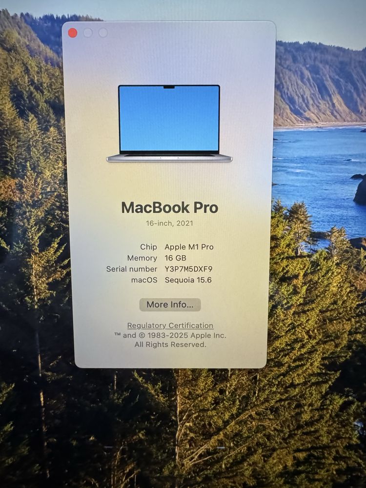 Apple MacBook Pro 16" (M1 Pro, 2021)