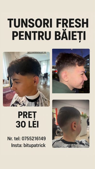 Frizer la domiciliu – tunsori bărbați și băieți în Timisoara