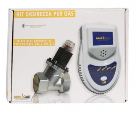 Kit detector de gaz cu electrovana gaz 1/2 Sicurgaz
