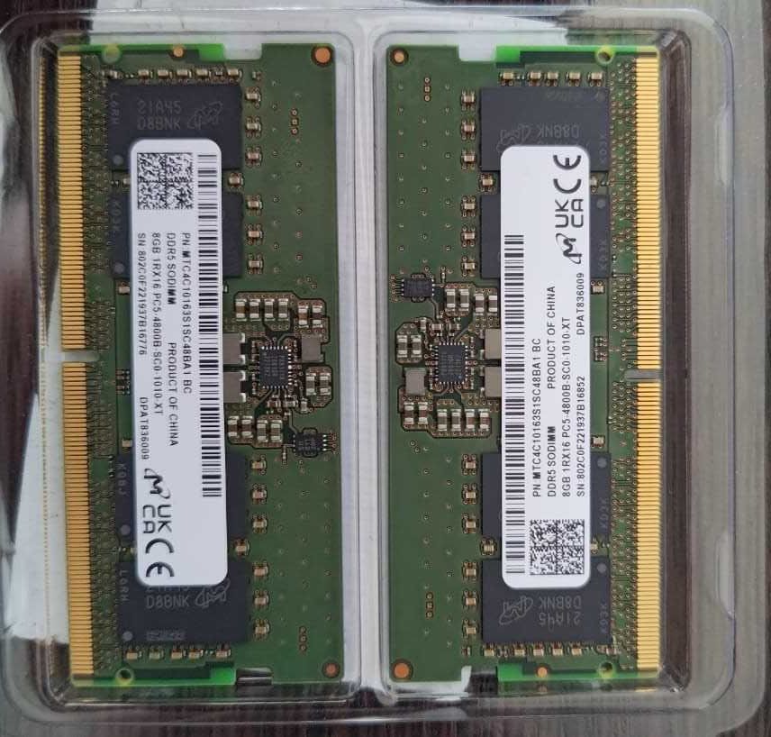 Оперативная память (ОЗУ) для ноутбука DDR5 16Gb