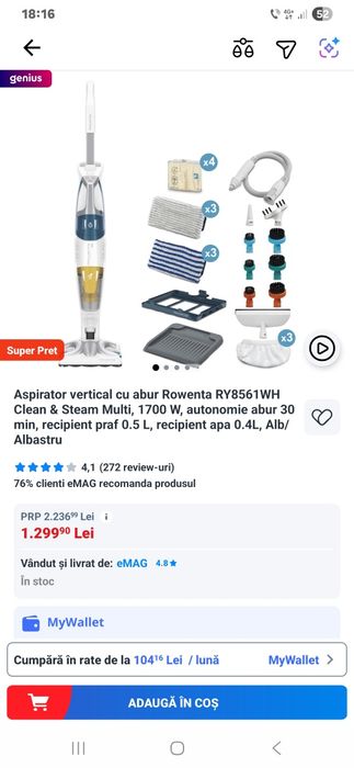 Vând aspirator vertical