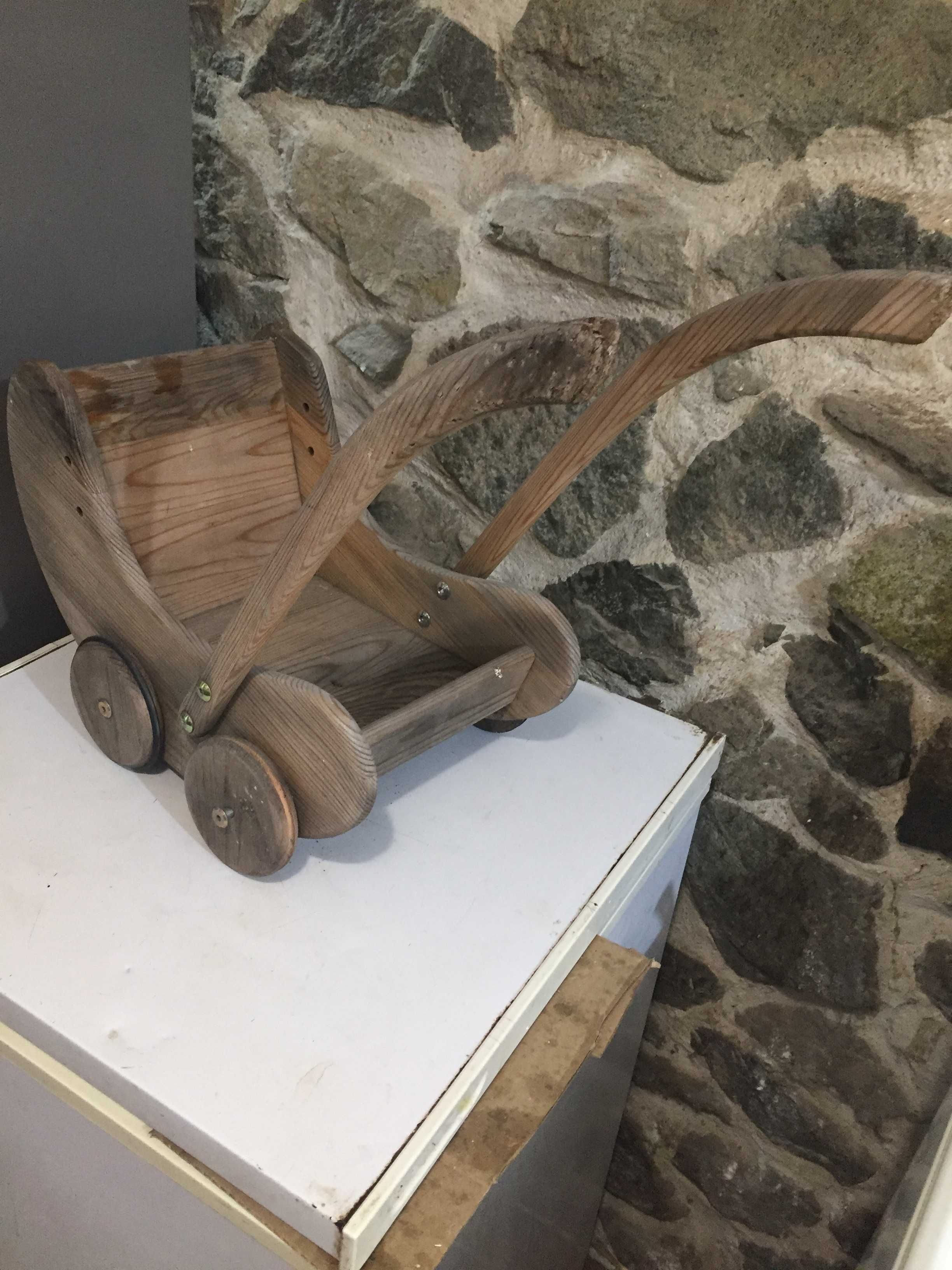 детска дървена количка
