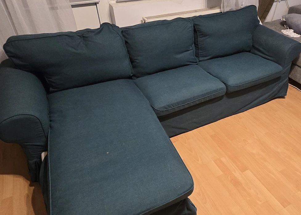 Coltar ikea Ektorp + 1 husa de schimb crem