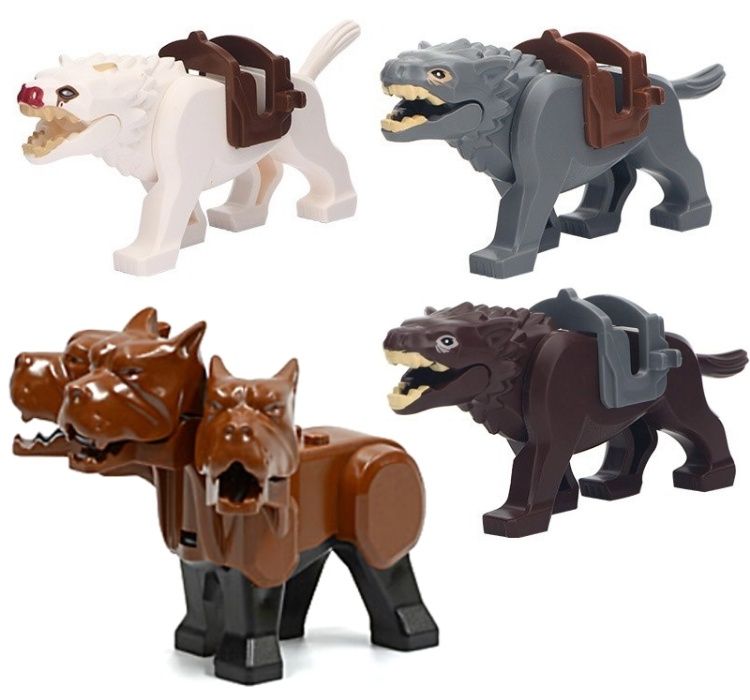 Minifigurine tip Lego Creaturi Fantastice: Wargi si Fluffy cu 3 capete