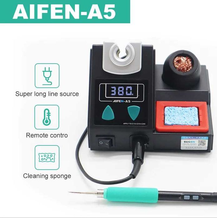 Станция за прецизно запояване Aifen A5-245T стандарт JBC 245, 3 канала