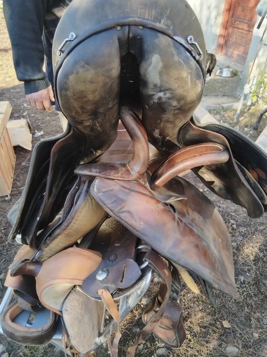 Șa piele originala model clasic călărie