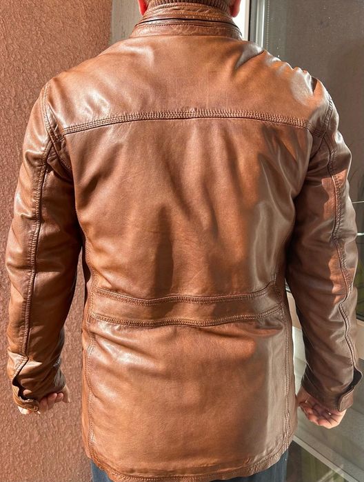 Мъжко кожено манто 52 размер