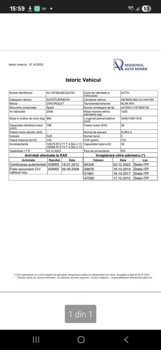 Chevrolet Spark 0.8 benzină, 2008, AC funcțional
