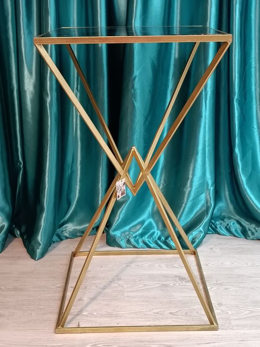 Măsuță bar metal și sticla 105x65 cm