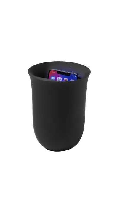 Incarcator wireless cu sterilizator UV Lexon Oblio, 10W, Matte Black