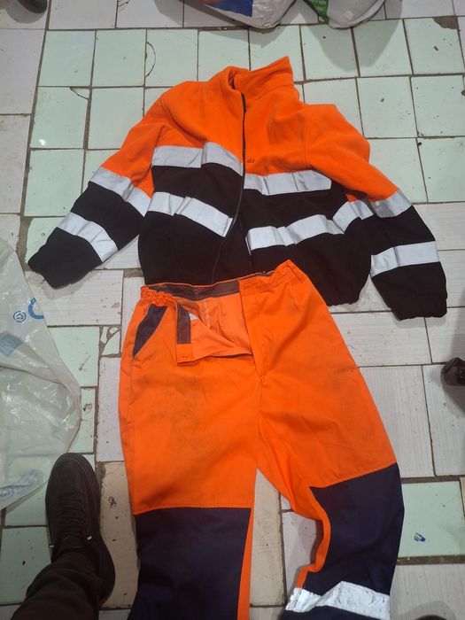 Salopete  reflectorizant  portocaliu  xxl