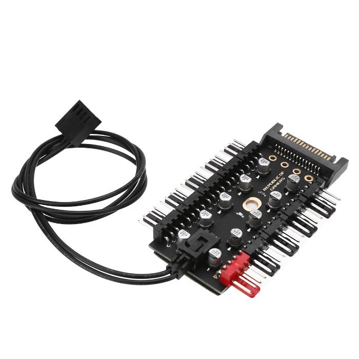 HUB splitter 1x4 pini PWM 12V la 10x4 pini PWM