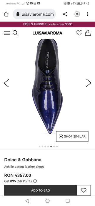 Pantofi originali de gala D&G 43