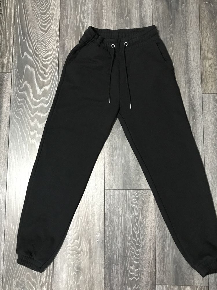 Stradivarius Pantaloni Jogger Trening Flausati Negri Calitate Premium