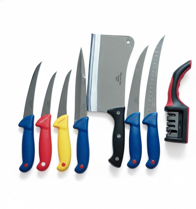 Cuțite calitate germană,  8 piese, ascuțitoarea CADOU