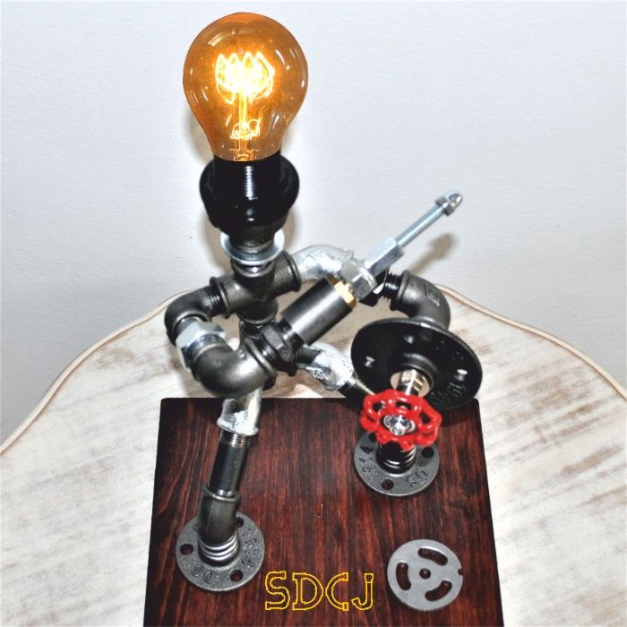 lampa gladiator steampunkdesigncj, lampa steampunk, corp de iluminat