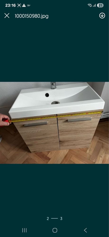 Lavoar cu mobilier si baterie
