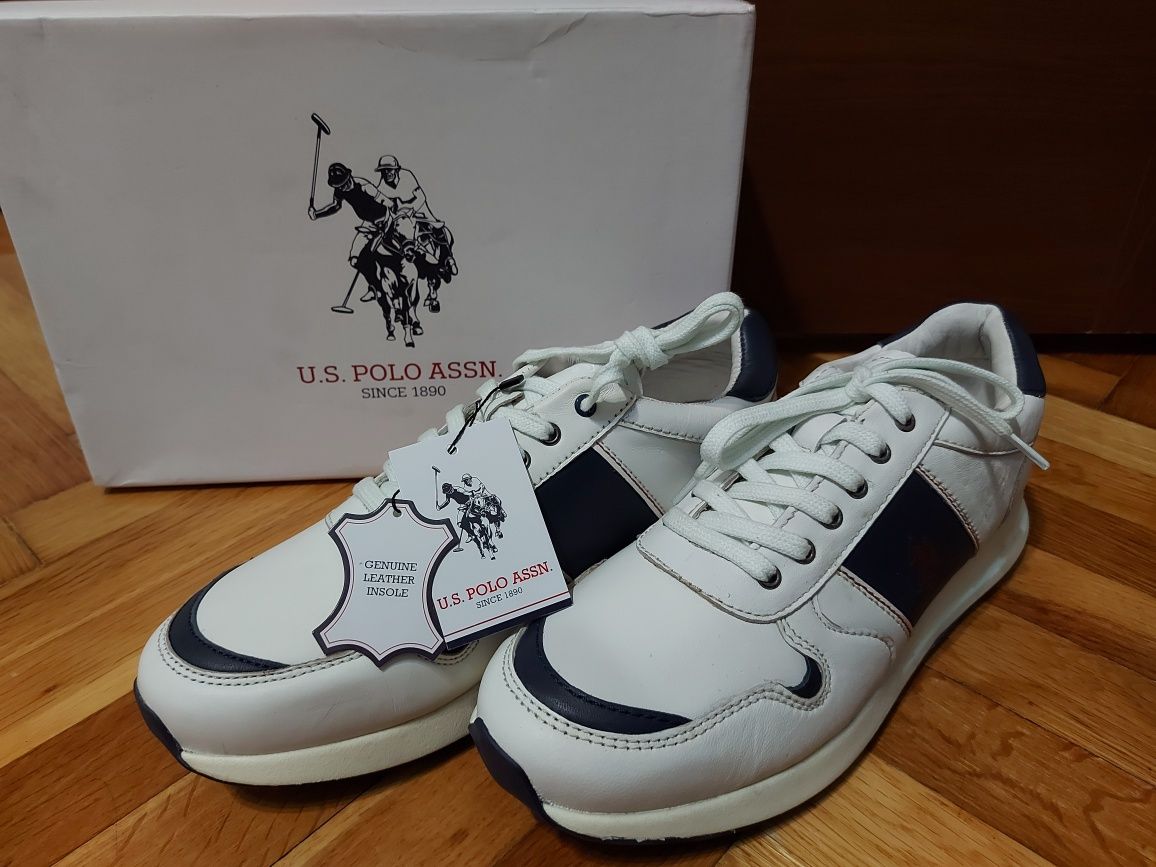 Adidasi U.S. Polo ASSN piele naturala