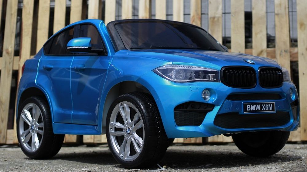 Masinuta electrica pentru 2 copii BMW X6M culoare Metalizata #Albastra