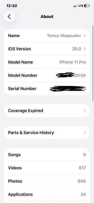 Iphone 11 pro holati ideal qirilgan joylari yo