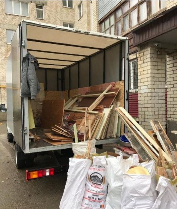 вывоз строительный мусора всякий хламы газель с грузщиками демонтажж