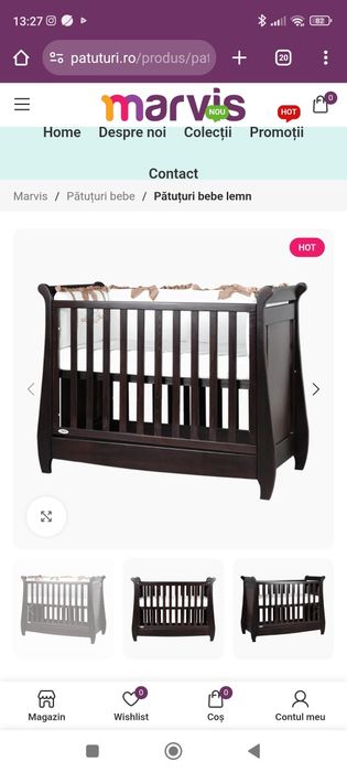 Vând pătuț bebe Marvis