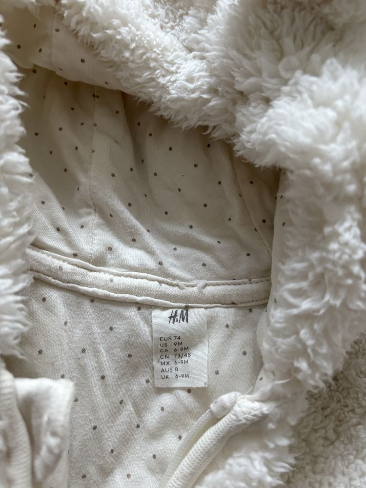 H&M пухкав бебешки гащеризон с ушички 74 (6-9м)