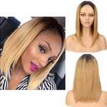 Peruca H9 PAR NATURAL 100% Remy Brazilian Ombre Blonda Blond auriu bob
