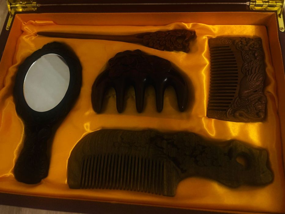 Подарочный набор,дерево,ручнач резьба,новый,торг уместен