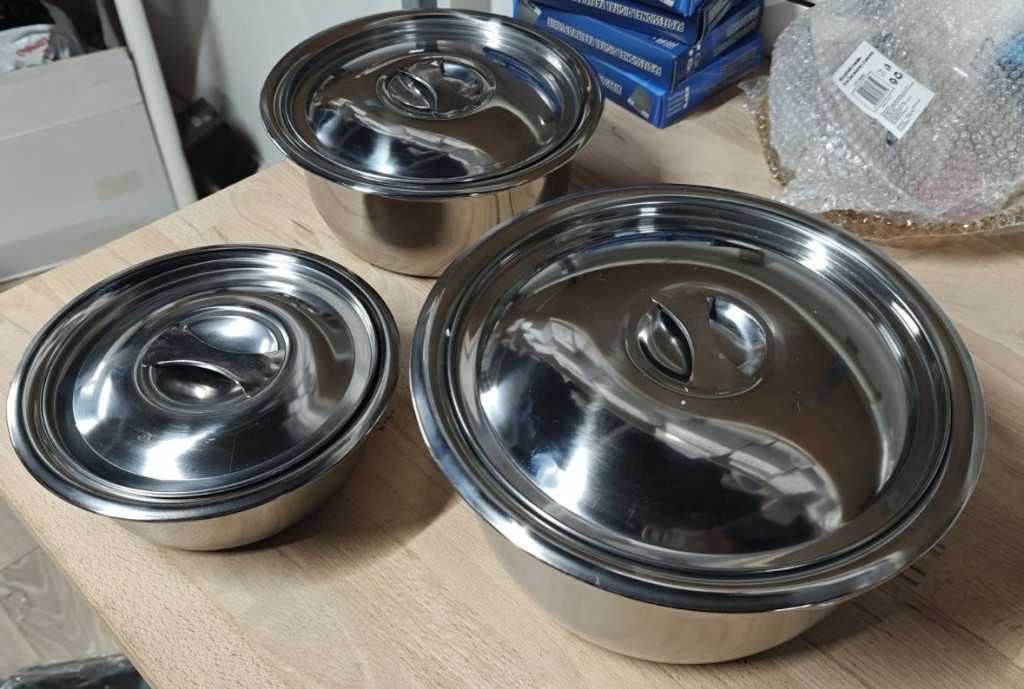 Комплект купи с капак от неръждаема стомана