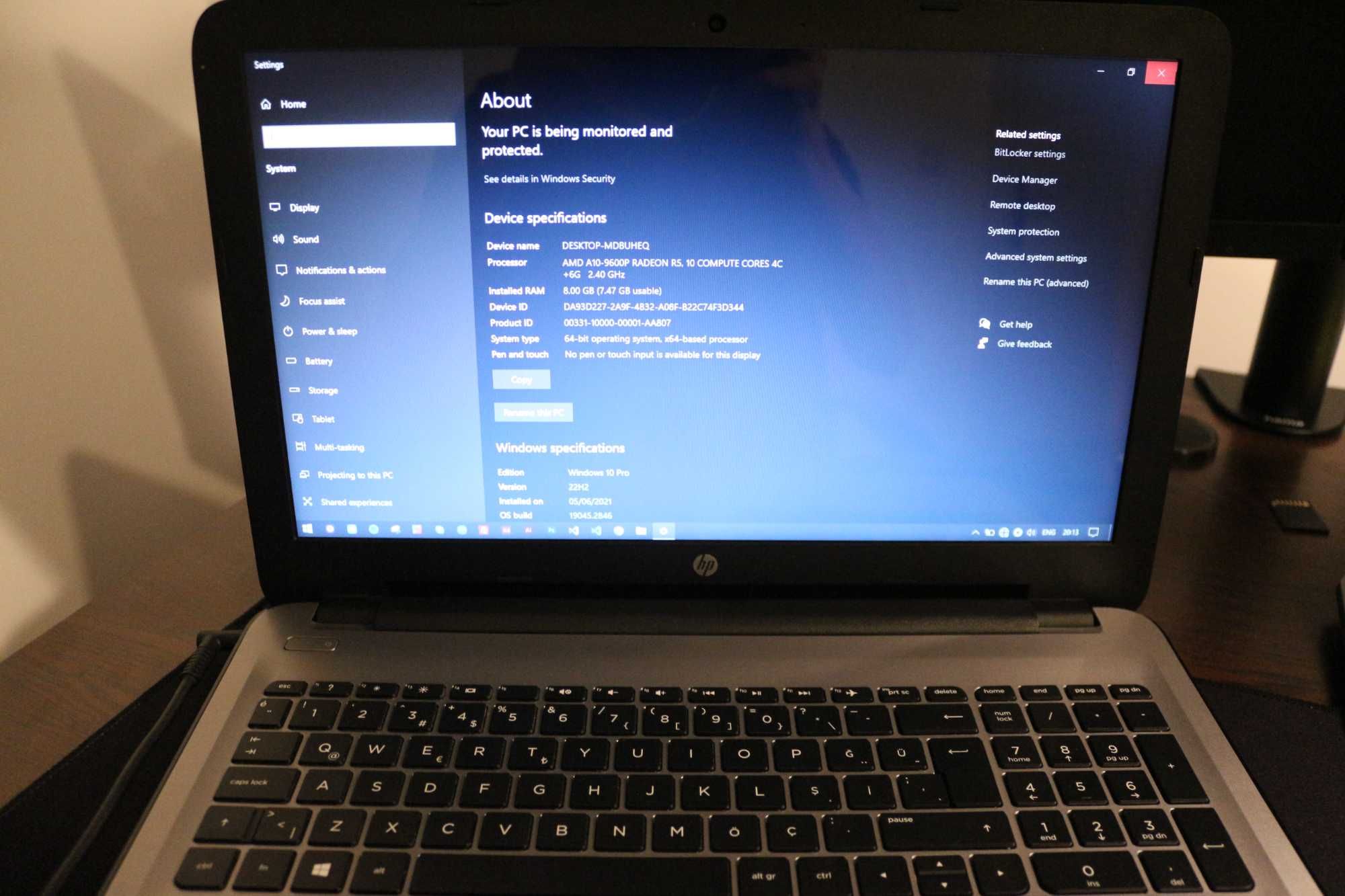 HP Laptop Турска Клавиатура, 8gb Ram - крайна цена