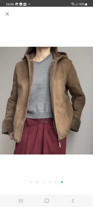 Палто от еко велур Next