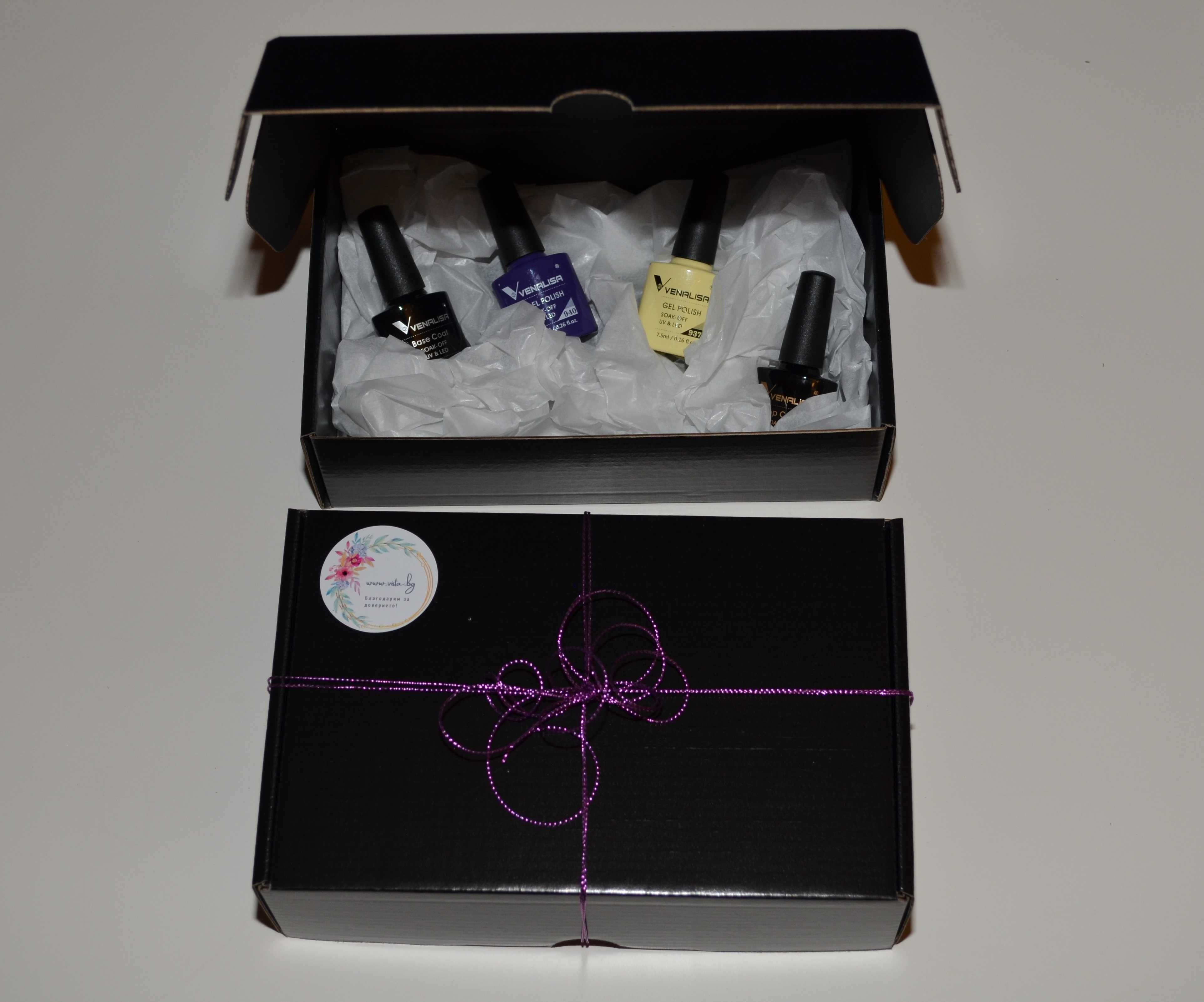 Подаръчна кутия гел лакове Venalisa - 5 варианта