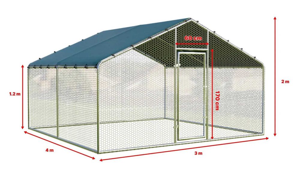 Пилчарник с PVC покрив 3х4 3х8 и 3х10 м птичарник, клетка за птици