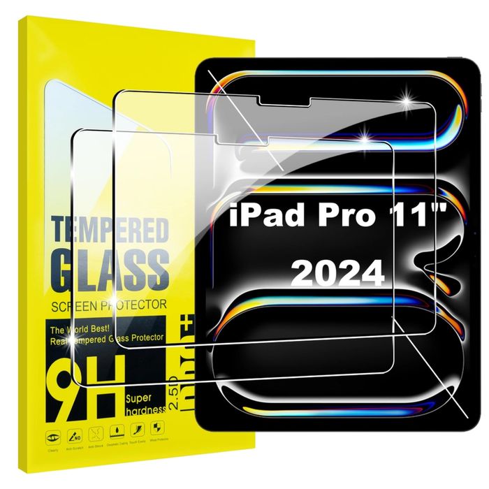 Protecție ecran iPad Pro 11″ 2024 – sticlă temperată 2 buc, 9H