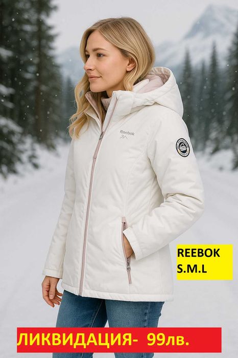 Reebok бяло зимно яке с качулка – S / M / L