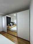 Dressing/Dulap 315/220/65 cm 3 usi culisante alb si oglinda