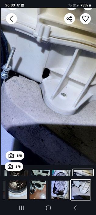 Mașină de spălat rufe beko 8kg cu defect