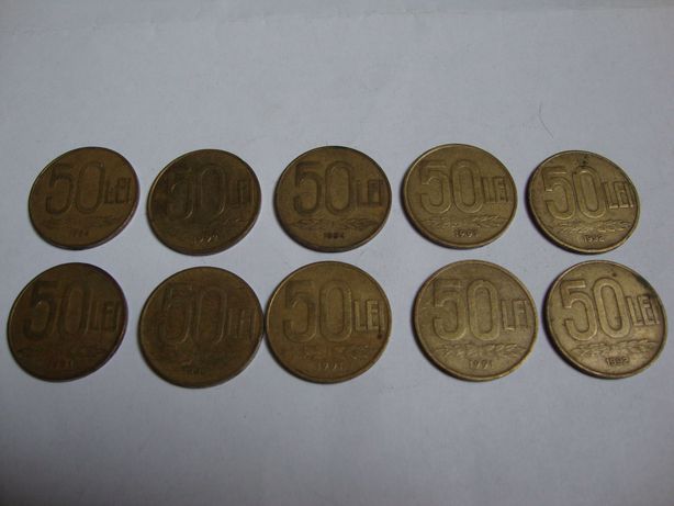 Monede romanesti de 50 (lei) dupa anul 1990
