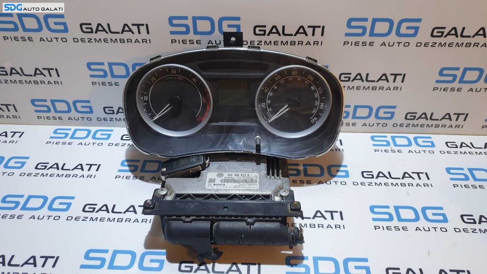 Kit Pornire ECU Calculator Motor Cip Cheie Imobilizator Skoda Fabia 2 1.4 TDI BMS 2007 - 2015 Cod 045906013R 045906013E 0281015050 5J0920911C