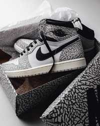 Кроссовки Nike Air Jordan 1 High OG "White Cement" оригинал