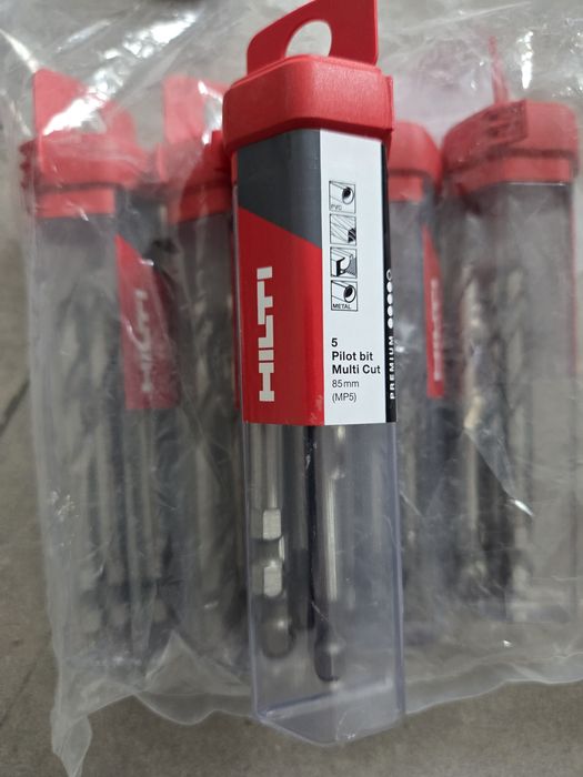Hilti Arbor, pilot bit and drill bits