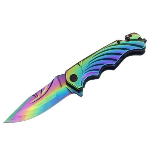 Briceag vanatoare Rainbow Madness, otel, 21.5 cm, multicolor