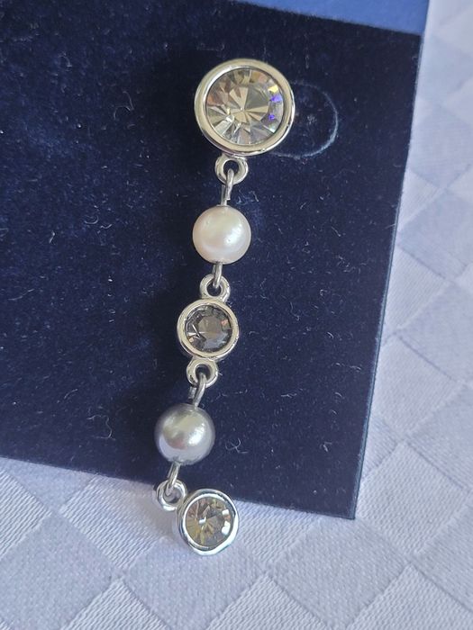 Обеци Swarovski с камъни и перли