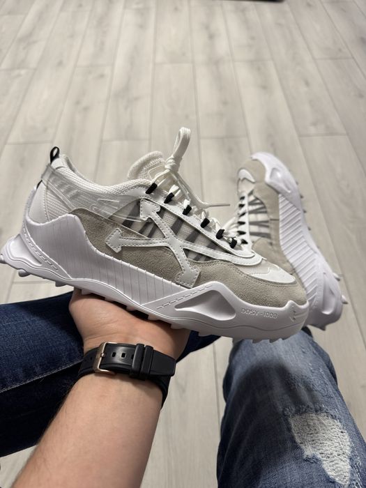Adidasi Barbati “OFF White” Alb & Gri!