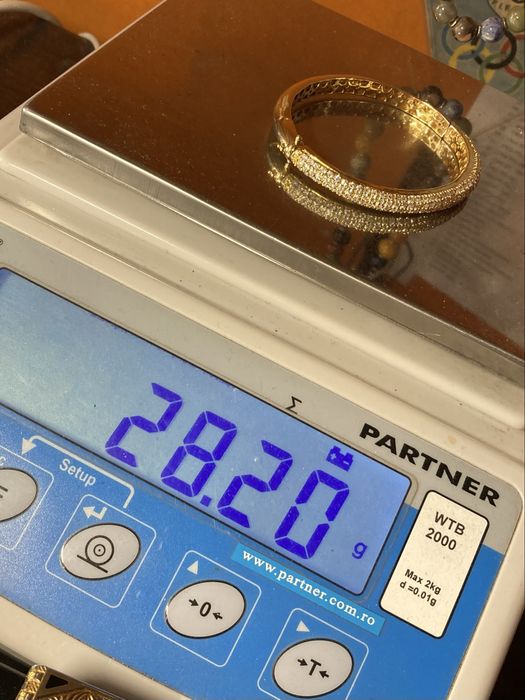 Bratara aur 18kt.diamante 3.30 ct